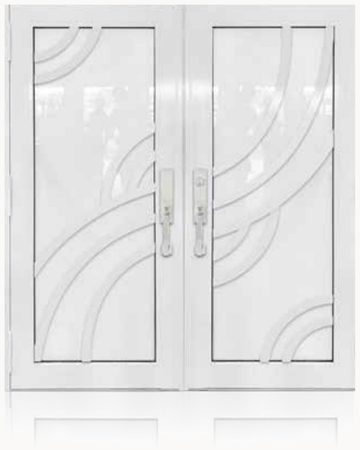 Double White № 03 — decorative door panel design TD-DED-W03
