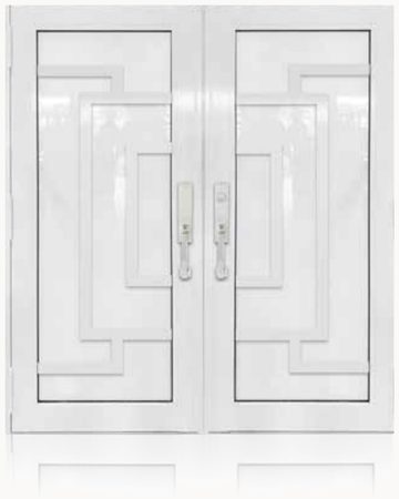 Double White № 09 — decorative door panel design TD-DED-W09