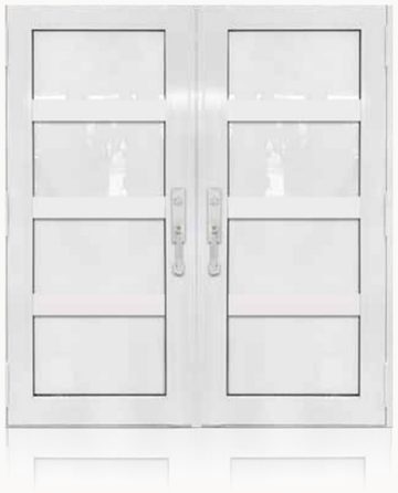 Double White № 13 — decorative door panel design TD-DED-W13