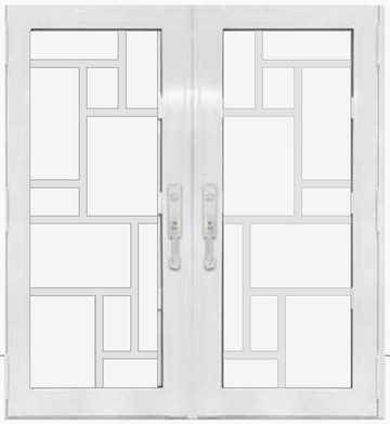 Double White № 17 — decorative door panel design TD-DED-W17