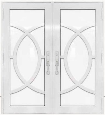 Double White № 23 — decorative door panel design TD-DED-W23