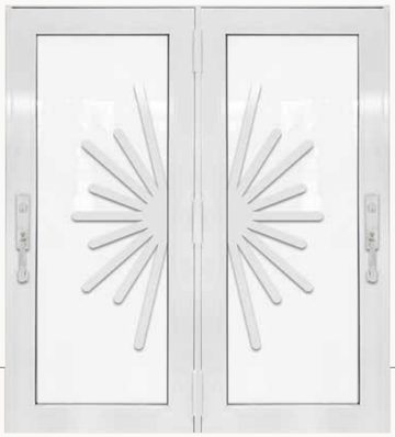 Double White № 35 — decorative door panel design TD-DED-W35
