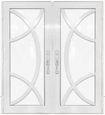 Double White № 46 — decorative door panel design TD-DED-W46