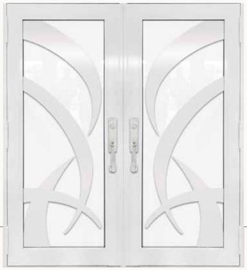 Double White № 48 — decorative door panel design TD-DED-W48