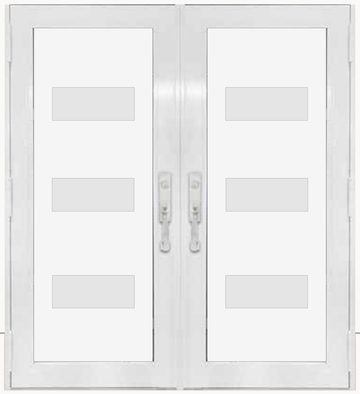 Double White № 64 — decorative door panel design TD-DED-W64