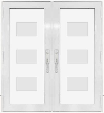 Double White № 66 — decorative door panel design TD-DED-W66