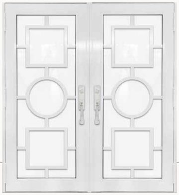 Double White № 68 — decorative door panel design TD-DED-W68
