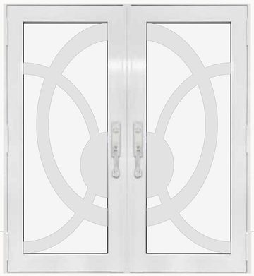 Double White № 81 — decorative door panel design TD-DED-W81