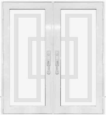 Double White № 85 — decorative door panel design TD-DED-W85