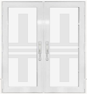 Double White № 96 — decorative door panel design TD-DED-W96